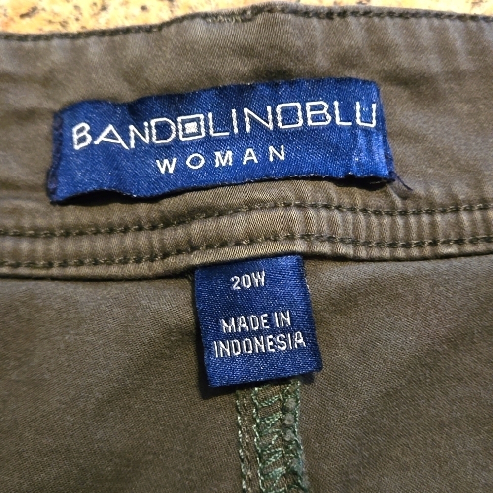 Bandolinoblu Capris Pants Women size 20W Olive 5 Pockets - Picture 8 of 14